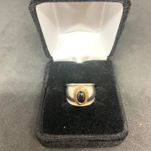 James Avery Retired 18K Black Onyx Ring